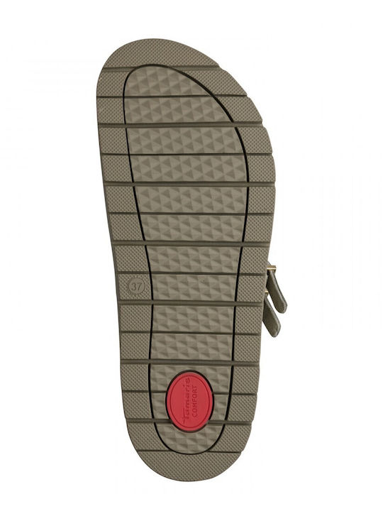 Leather Women's Sandals Green