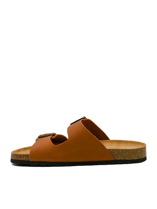 Leder Herrensandalen in Braun Farbe