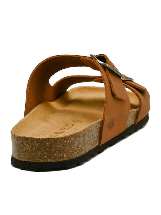 Leder Herrensandalen in Braun Farbe