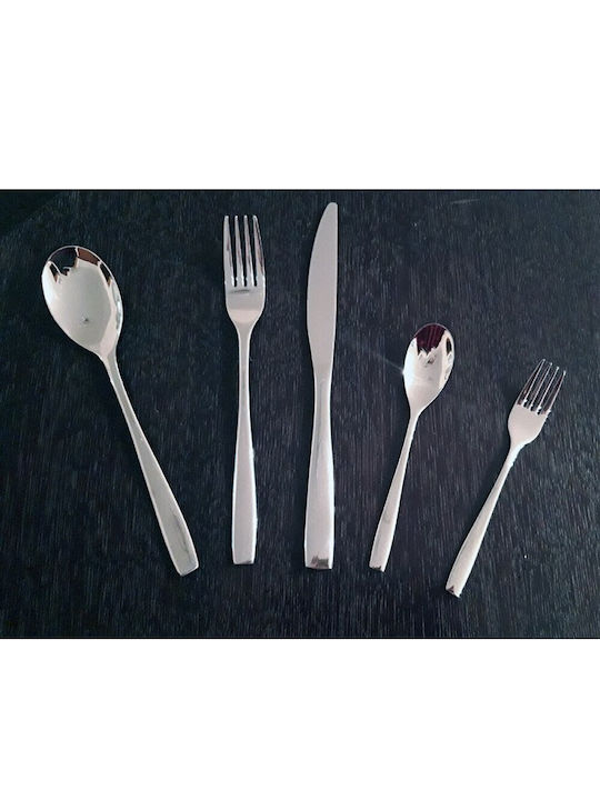 Inart Silver Stainless Steel Cutlery Set 30 Pieces