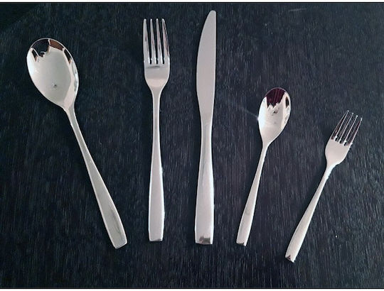 Inart Set De Tacâmuri Din Oțel Inoxidabil Argintii 30 Bucăți