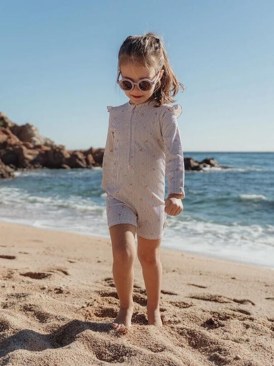 Little Dutch Little Kids One-Piece Swimwear With Long Sleeve Purple