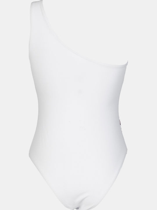 Costum De Baie Întreg Cu Un Umăr Alb