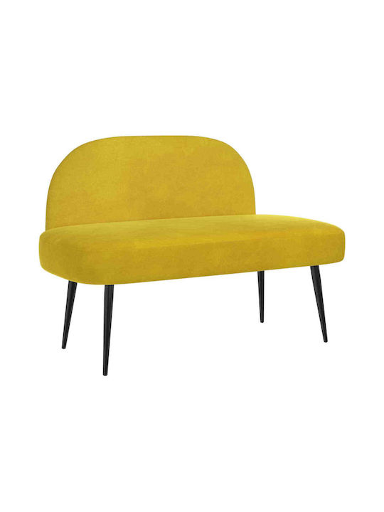 Doppelsitzer Sofa Samt Gelb 110x60x76cm