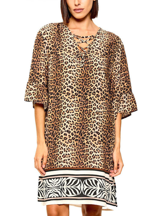 Καλοκαιρινό Mini Φόρεμα Animal Print
