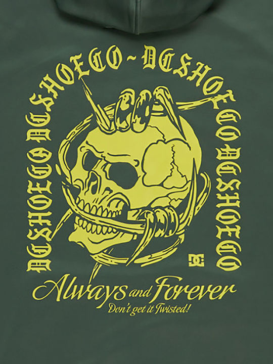 Twisted Sweatshirt with Hood Green