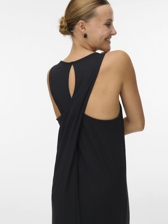 Summer Midi Evening Black Dress