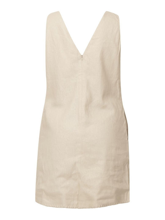 Summer Mini Dress Beige
