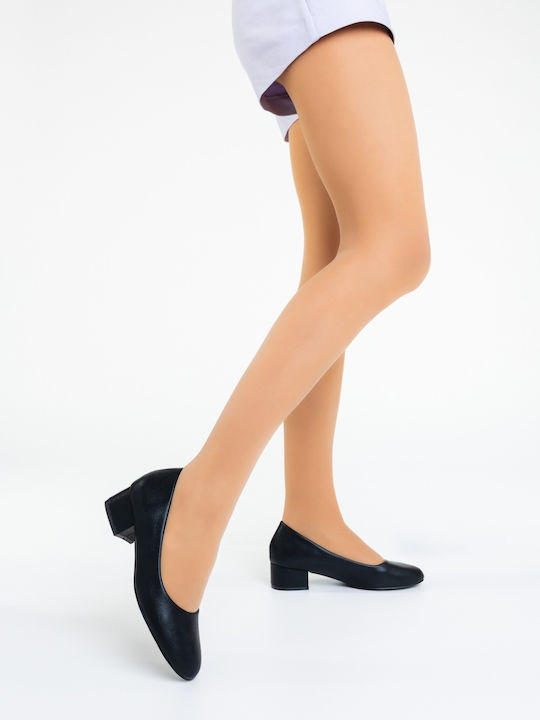 Damen Ballerinas aus Leder in Schwarz