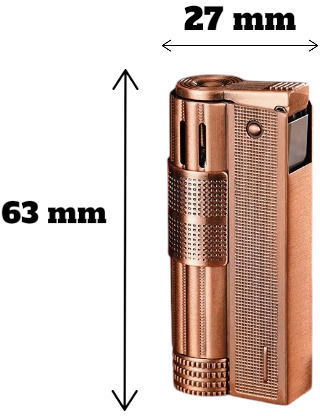 Windproof Flame Lighter in Bronze Colour