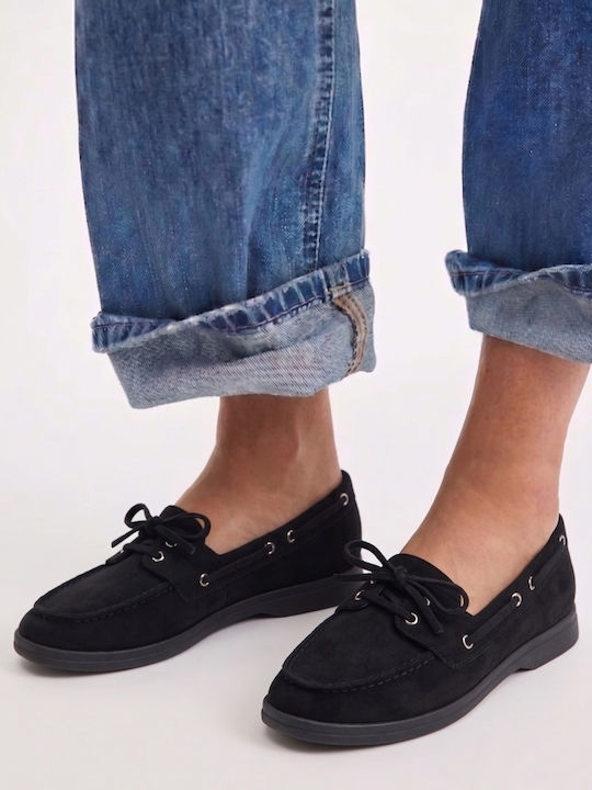 Γυναικεία Boat Shoes σε Μαύρο Χρώμα