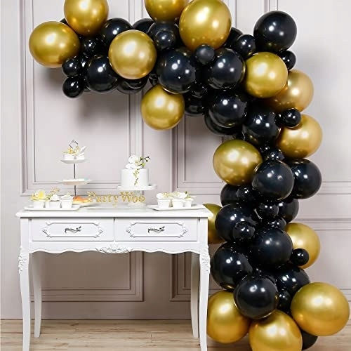 Zusammensetzung mit 50 Gold Luftballons