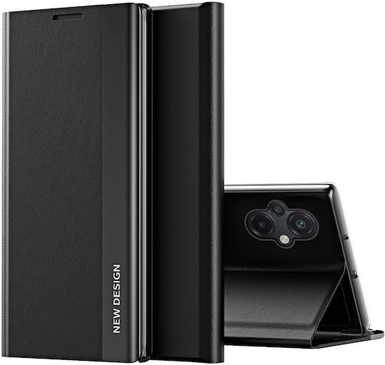 Tel1 Xiaomi Poco M5 Side Electroplated Adsorption Book Case Black