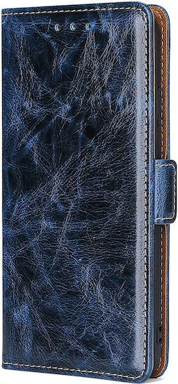 Tel1 Huawei P Smart 2021 Knead Pattern Texture Side Buckle Book Case Blue
