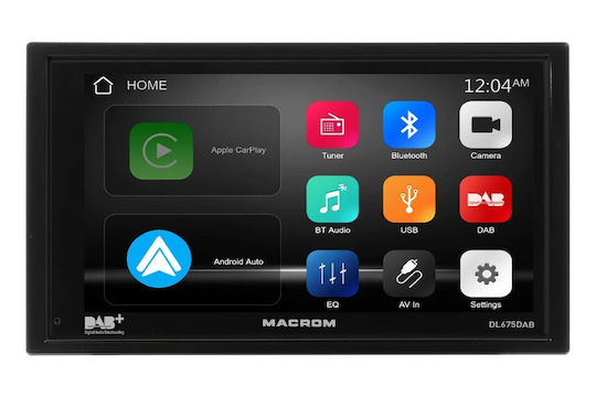Ηχοσύστημα Αυτοκινήτου 2 DIN (Bluetooth/USB/WiFi/GPS/Apple-Carplay/Android-Auto) με Οθόνη Αφής 6.75"