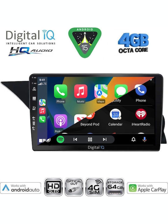 Digital IQ Car Audio System for Mercedes-Benz GLK 2013-2017 Bluetooth USB WiFi GPS Apple CarPlay Android Auto with 9" Touch Screen