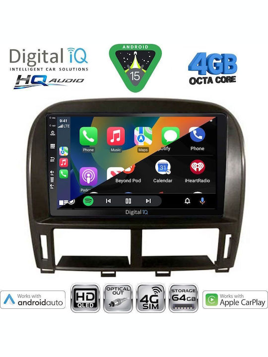 Digital IQ Car Audio System for Lexus CT 2011-2020 Bluetooth USB WiFi GPS Apple CarPlay Android Auto with 9" Touch Screen