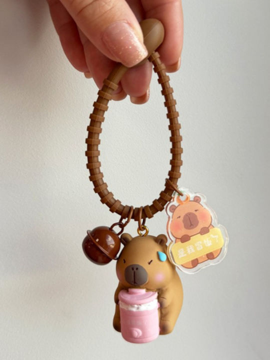Ecarla Capybara Keychain Pendant Bell Brl337