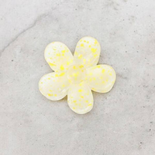 Ecarla Hair Clip-clip Flower Transparent Pale Yellow Sp275
