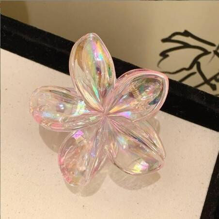 Ecarla Hair Clip-clasp Flower Moana Ombre Pink Iridescent Sp317