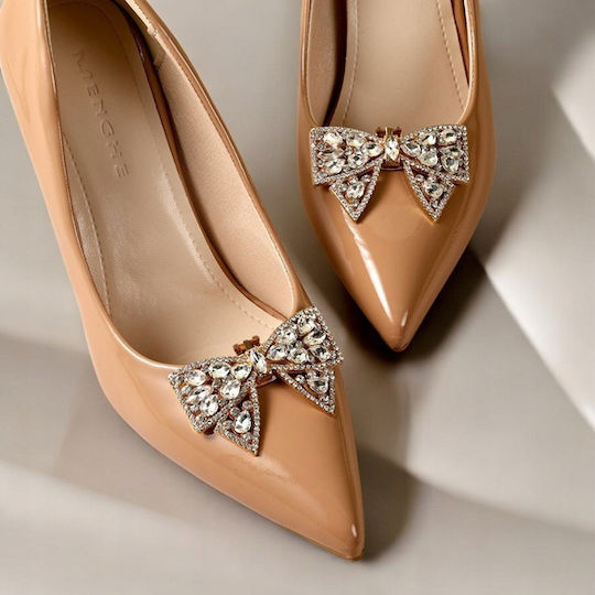 Ecarla Shoe Clips Crystals Zirconia Bow Kdb50 2pcs