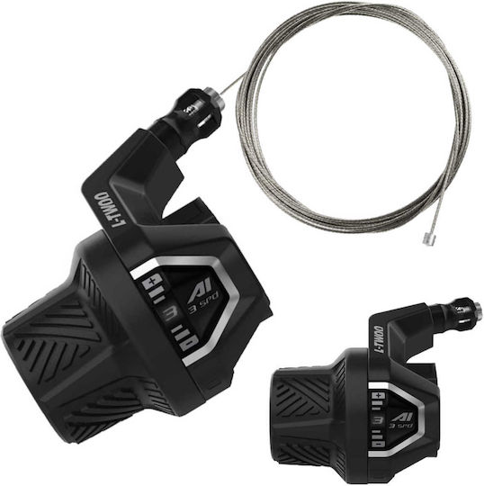 L-twoo A1 3sp Sl-rs5006-3w Черен Завъртащ Левиер За Скоростни Предавки За Велосипед