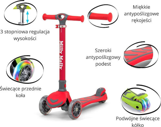 Milly Mally Kinderroller Boogie Rote 3-Rad Mit Sitz