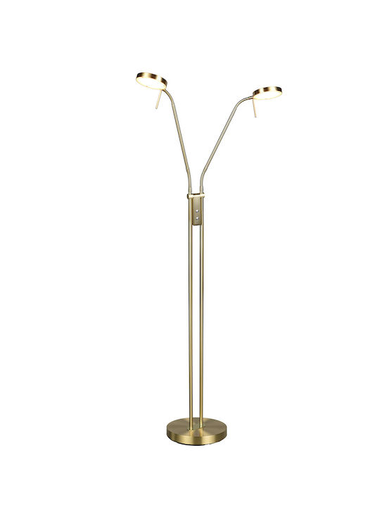 Trio Lighting Monza LED Φωτιστικό Δαπέδου με Θερμό Λευκό Φως Μπρούτζινο