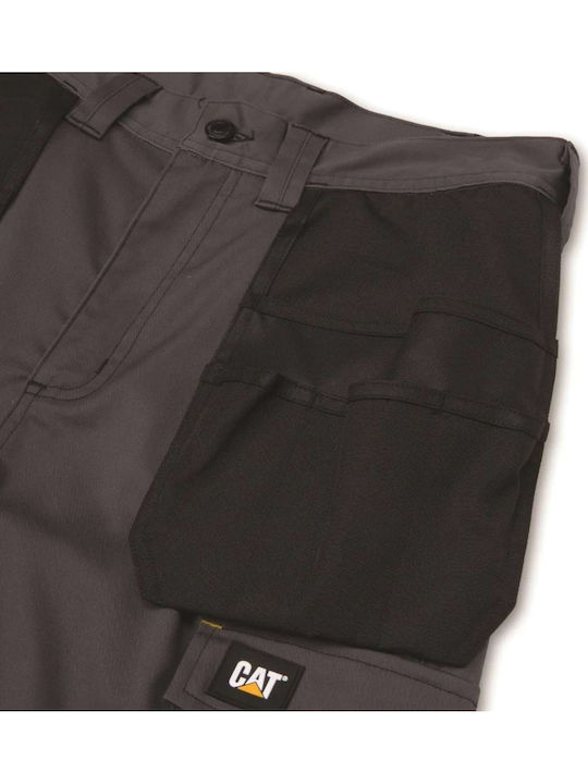 CAT Reflective and Waterproof Work Bermuda Jeans Gray