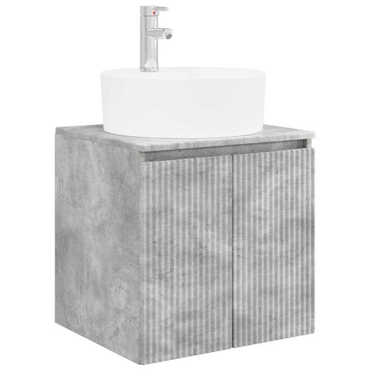 vidaXL Badezimmer Waschtisch-Einheit mit Licht Gray