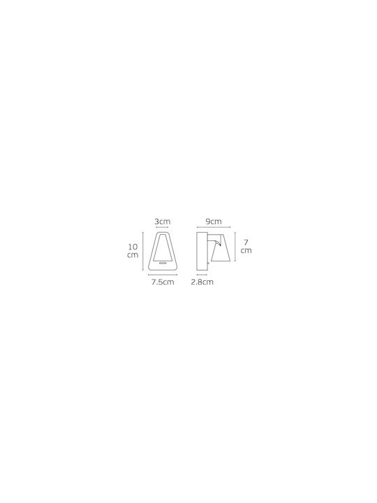 VK Lighting Wall Lamp with Integrated LED and Warm White Light Black VK Lighting Wall Lamp with Integrated LED and Warm White Light Black