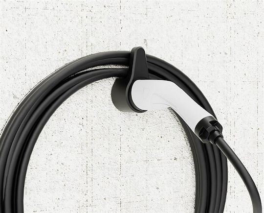 Energenie Wall Mounted Charging Cable Holder Black Ev-chw-02