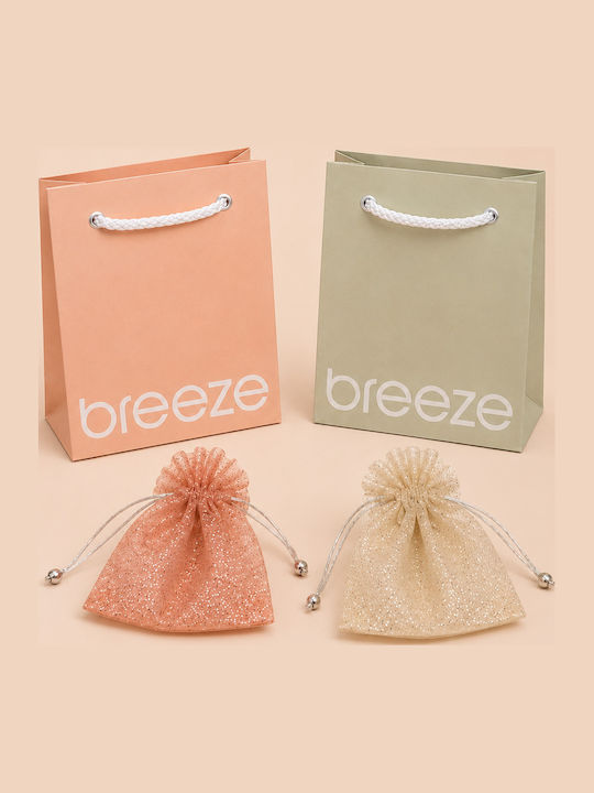 Breeze Дамска Гривна Верига с Дизайн Цвете от Златно Сребро 19см