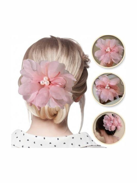 ecarla Kinder Haarspangen Blume in Rosa Farbe