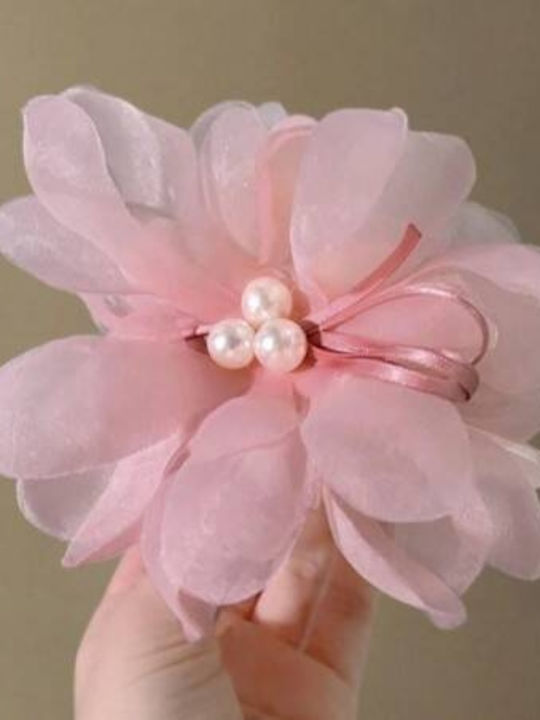 ecarla Kinder Haarspangen Blume in Rosa Farbe