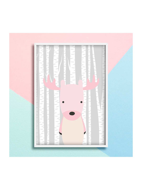 Kids Poster Reindeer 50x40cm
