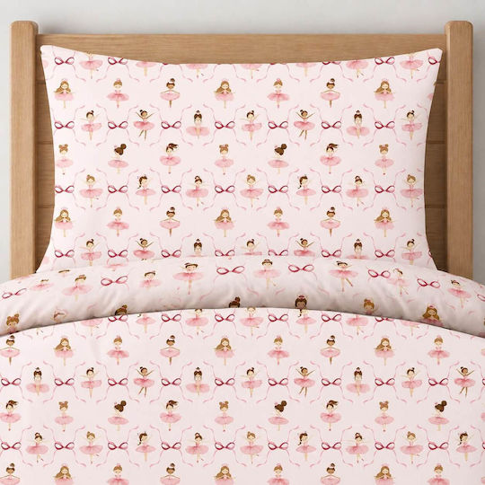 Astron Italy Single Set with Elastic Band Ballet Girl Ballet Girl 100x200cm Kids Sheets