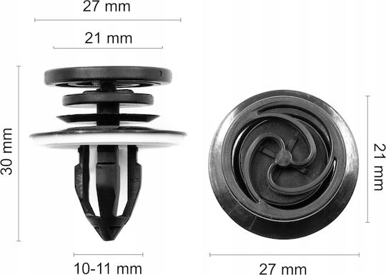 1x Clip Tapițerie Ușă Audi A4 B6 B7 A3 Exeo