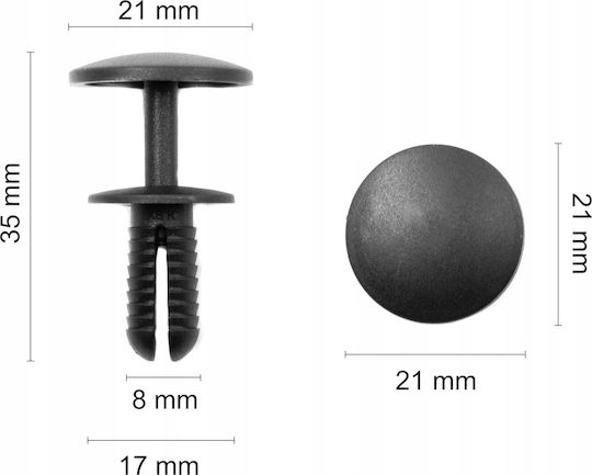 1x Universal 8 Mm Upholstery Expansion Clip