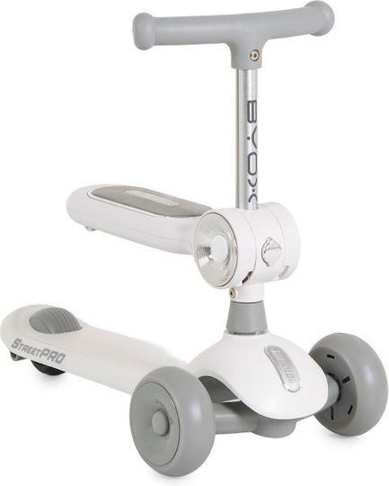 Byox Kids 3-Wheel Scooter with Seat Gray