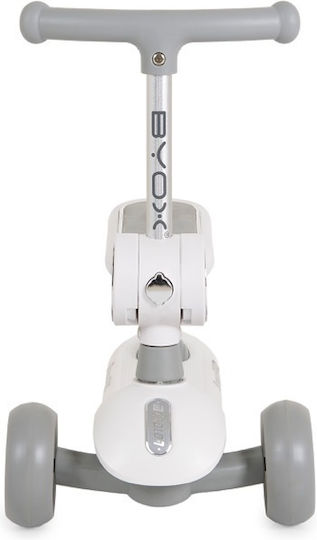 Byox Kids 3-Wheel Scooter with Seat Gray