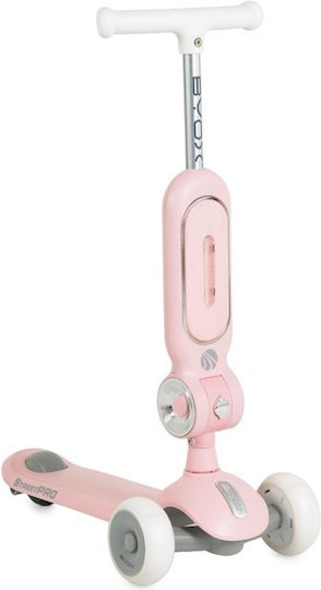 Byox Kinderroller 3-Rad mit Sitz Rosa