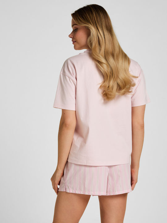 Hunkemöller Sommer Damen Schlafanzug Kurze Hosen Lila