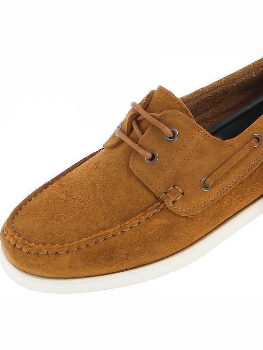 Leather Men's Moccasins in Tabac Brown Colour