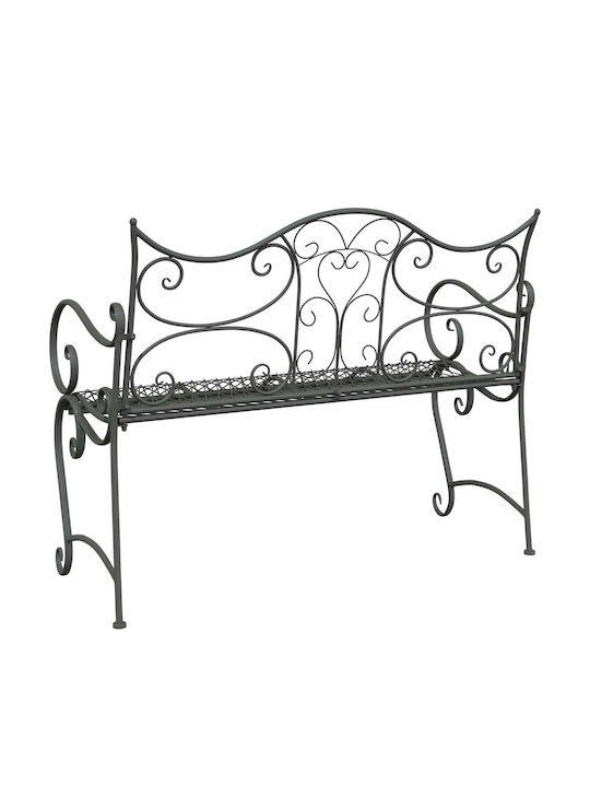 Bancă De Exterior Metalică Gri 114x56.5x90cm