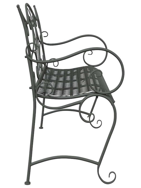 Bancă De Exterior Metalică Gri 114x56.5x90cm