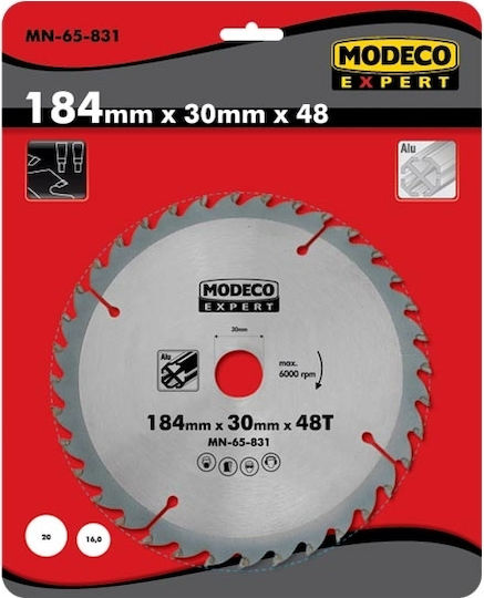 Modeco Δίσκος Κοπής Ξύλου 190mm
