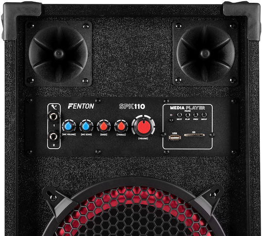 Fenton SPK-110 Set with Active PA Speaker 600W with 10" Woofer 27x58.5x34cm