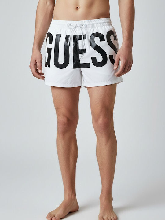 Men's Swimwear Shorts White with Patterns