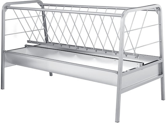 Vevor Alimentator Metalic Pentru Ovine Cu Capacitate 212 Litri 147x70x86.5cm